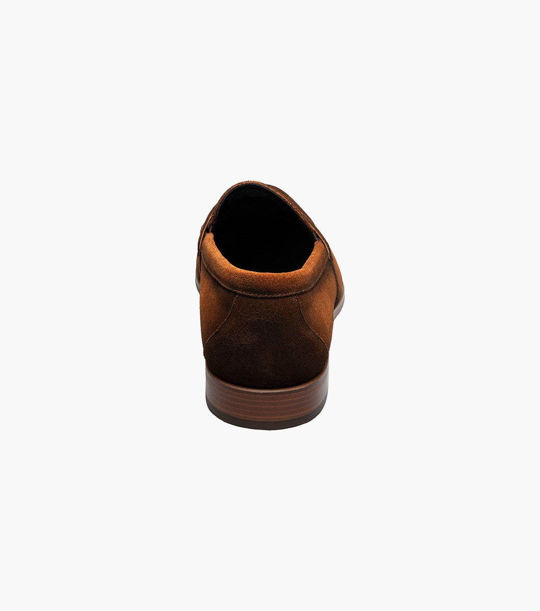 Stacy Adams Burke Moc Toe Saddle Slip On Men’s Dress Shoes - Copper