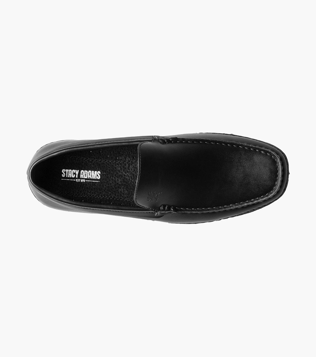 Stacy Adams Del Moc Toe Slip On Men’s Dress Shoes - Black