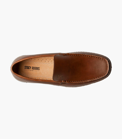 Stacy Adams Del Moc Toe Slip On Men’s Dress Shoes - Brown