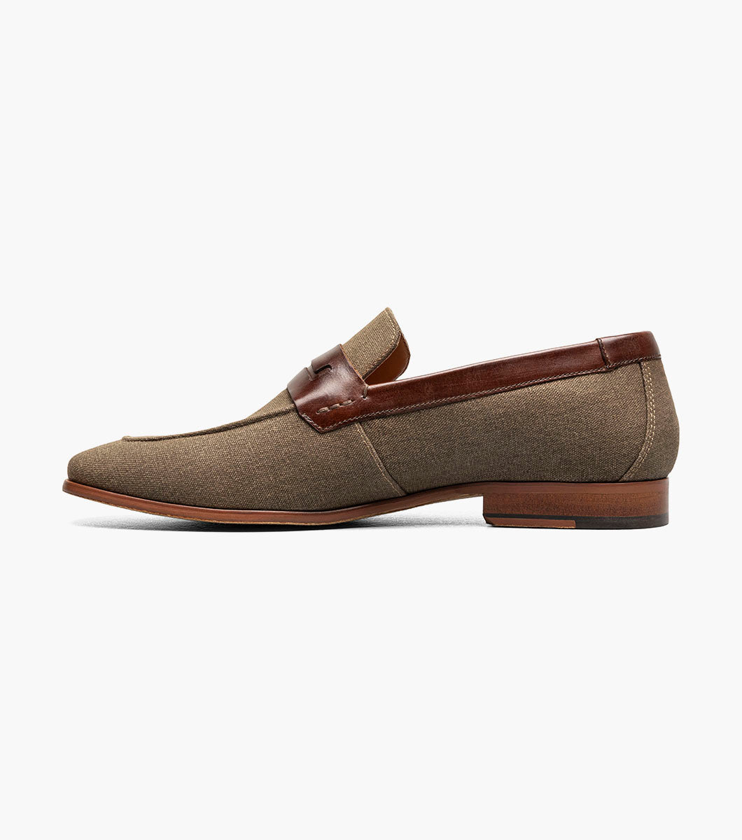 Stacy Adams Gill Moc Toe Saddle Slip On Stacy Adams Last Pairs - Mushroom Multi
