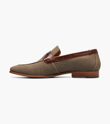 Stacy Adams Gill Moc Toe Saddle Slip On Stacy Adams Last Pairs - Mushroom Multi