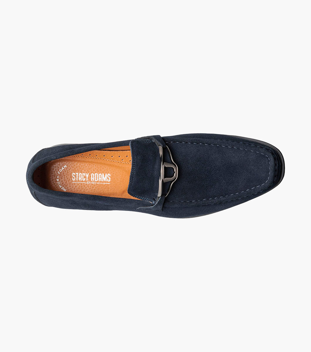 Stacy Adams Palladian Moc Toe Slip On Stacy Adams Last Pairs - Navy Suede