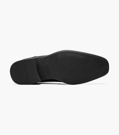 Stacy Adams Wakefield Bike Toe Bit Slip On Men’s Dress Shoes - Black