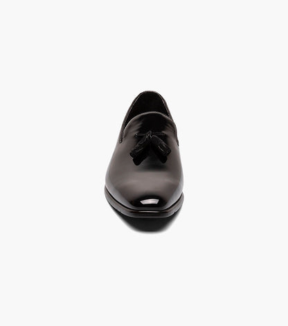 Stacy Adams Phoenix Plain Toe Tassel Slip On Men’s Dress Shoes - Black Patent