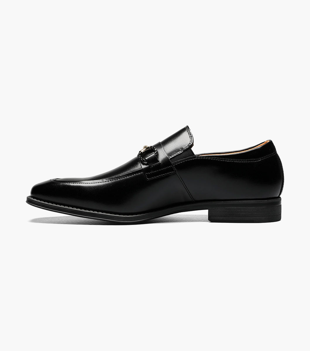 Stacy Adams Pierce Moc Toe Bit Slip On Men’s Dress Shoes - Black