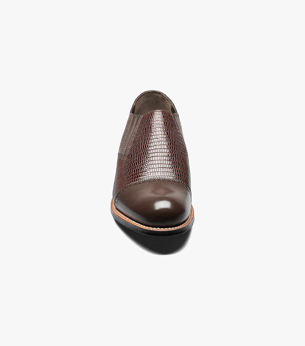 Stacy Adams Madison Cap Toe Slip On Men’s Dress Shoes - Brown