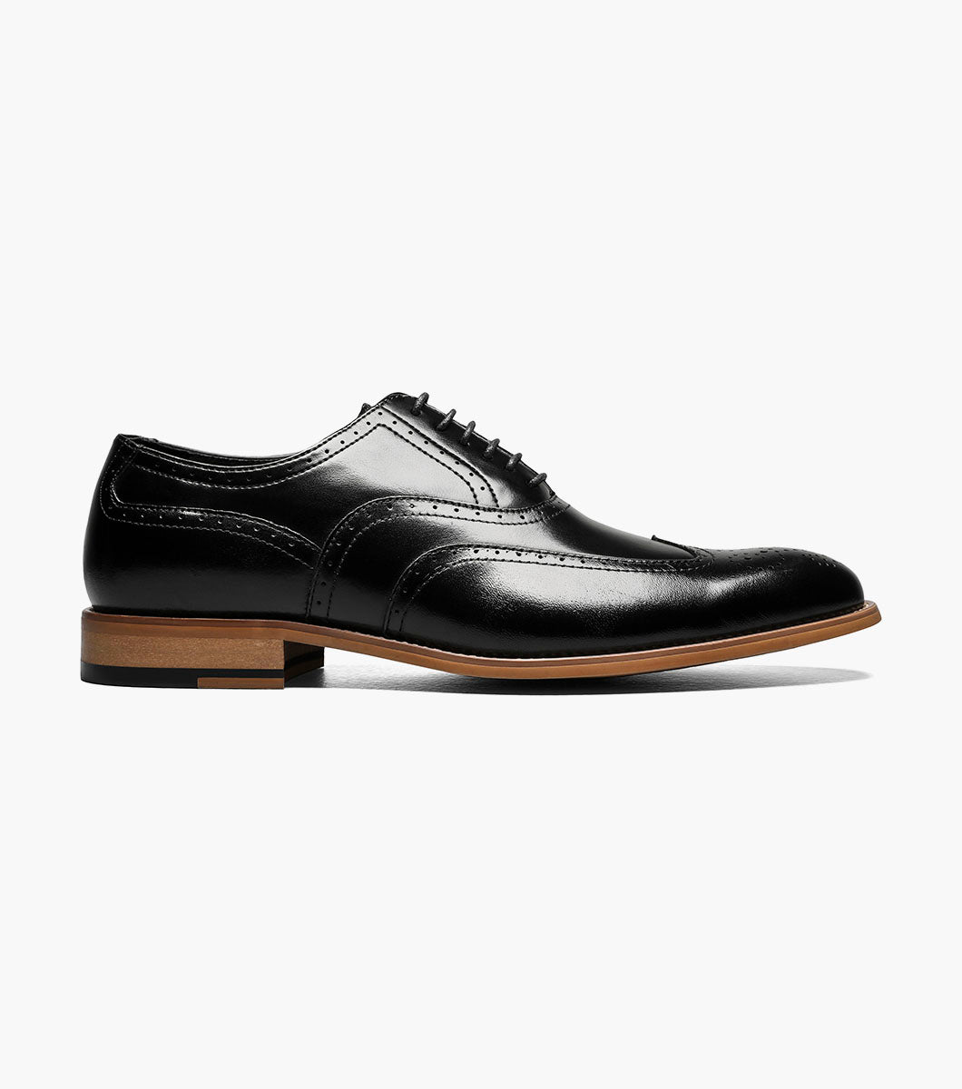 Stacy Adams Dunbar Wingtip Oxford Clearance Men’s Shoes - Black