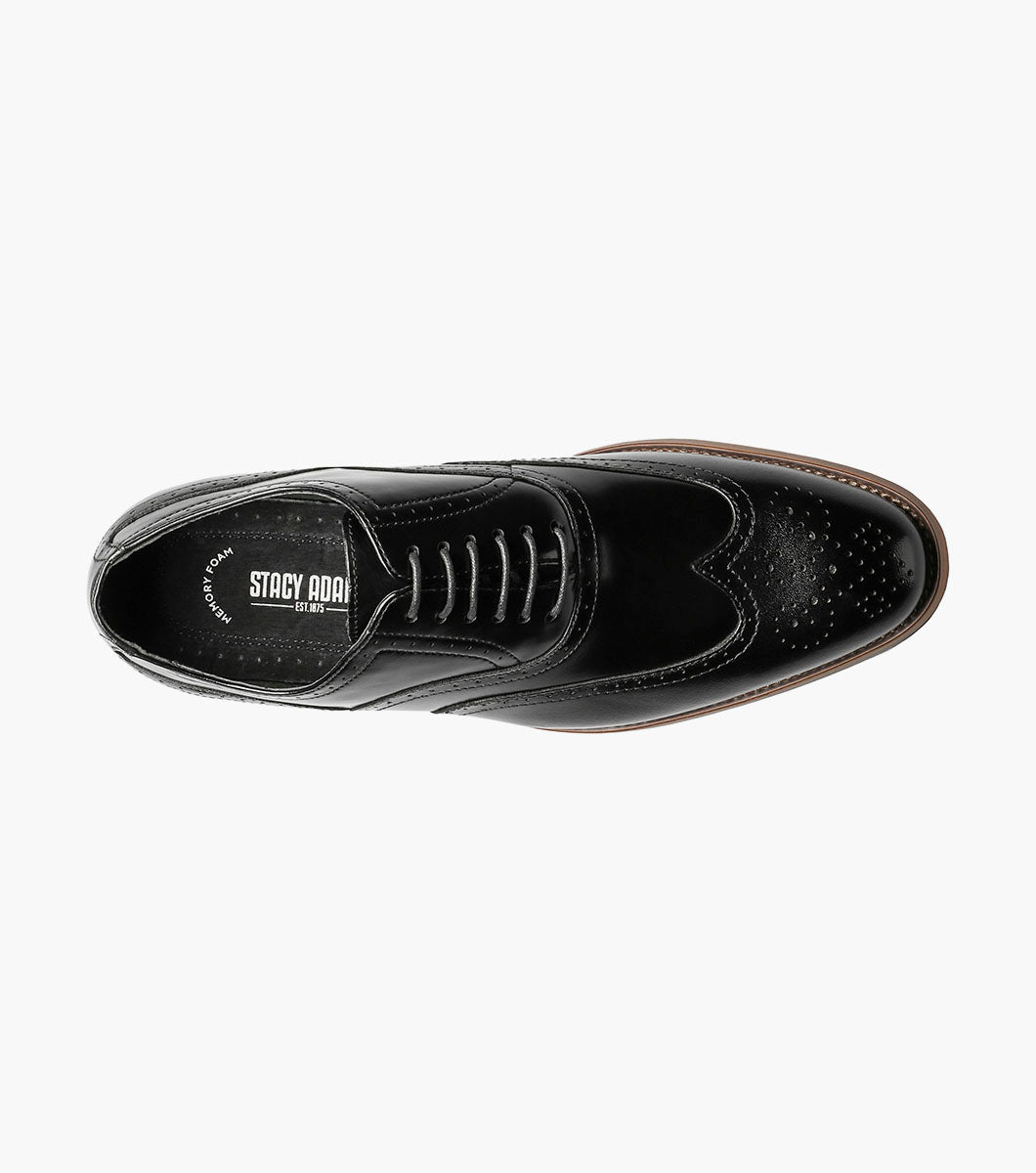 Stacy Adams Dunbar Wingtip Oxford Clearance Men’s Shoes - Black