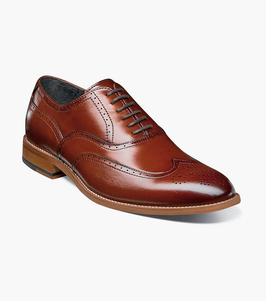 Stacy Adams Dunbar Wingtip Oxford Clearance Men’s Shoes - Cognac