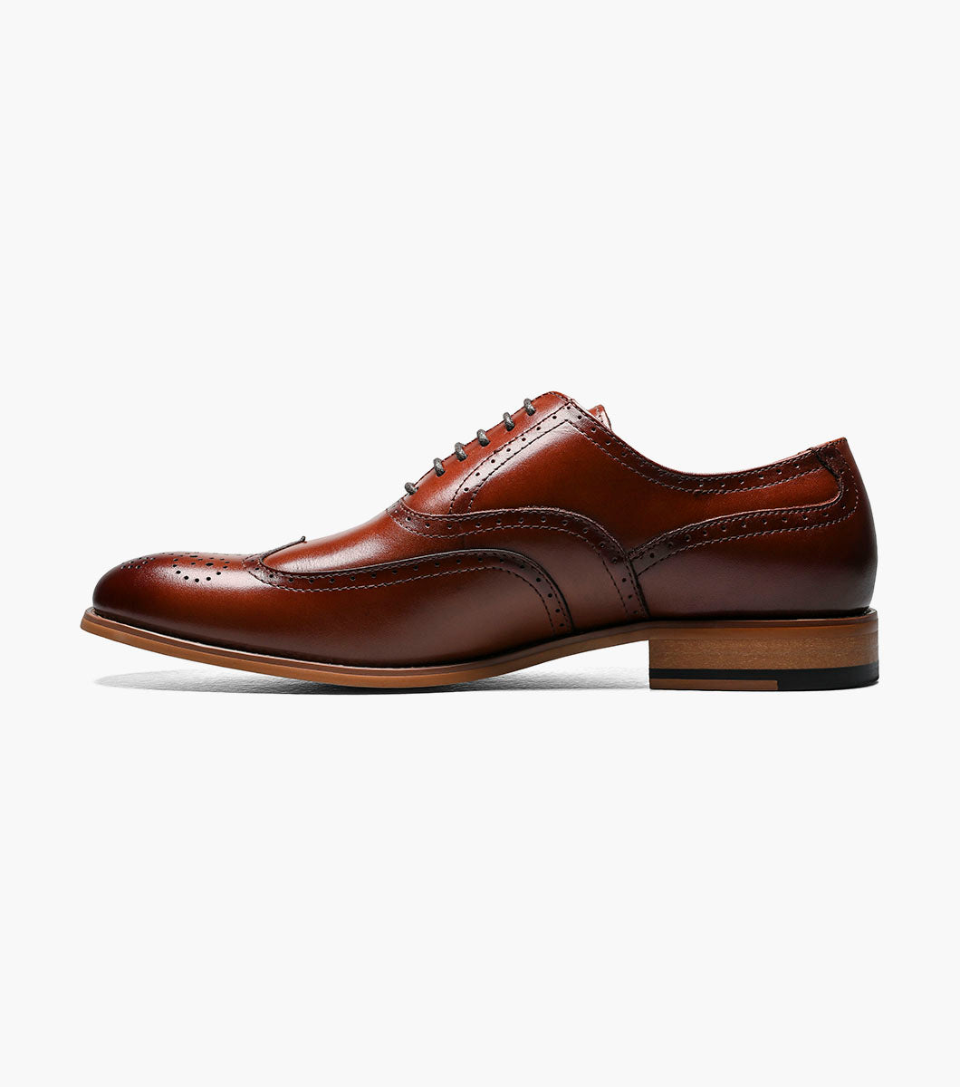 Stacy Adams Dunbar Wingtip Oxford Clearance Men’s Shoes - Cognac