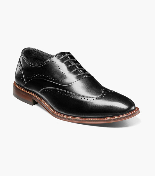 Stacy Adams Macarthur Wingtip Oxford Stacy Adams Last Pairs - Black Smooth