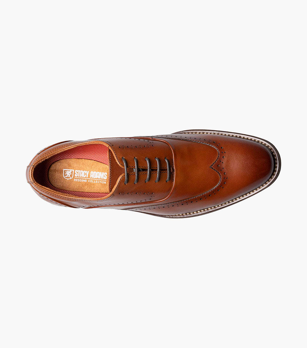 Stacy Adams Macarthur Wingtip Oxford Men’s Dress Shoes - Cognac