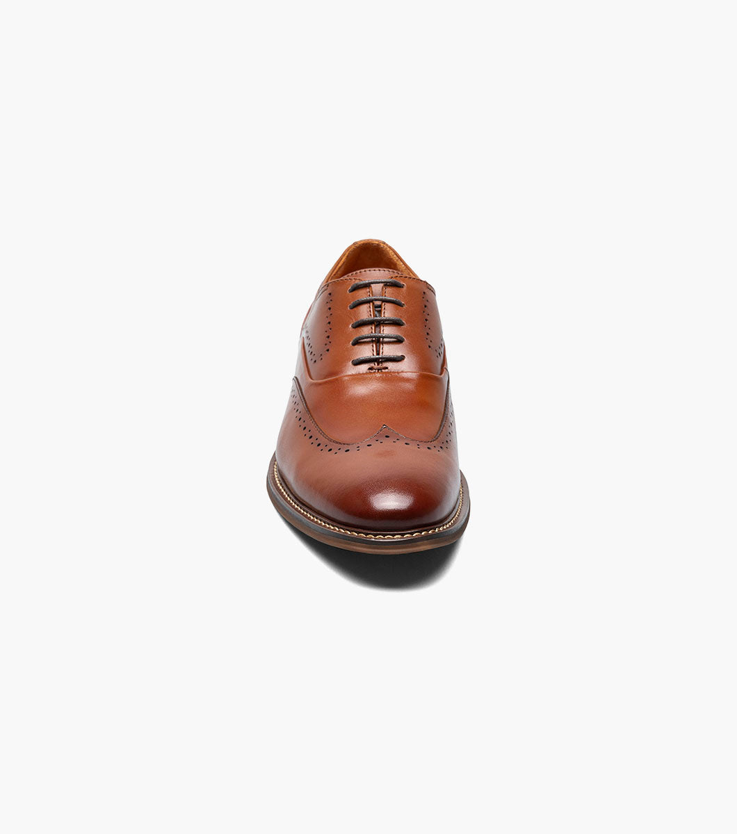Stacy Adams Macarthur Wingtip Oxford Men’s Dress Shoes - Cognac