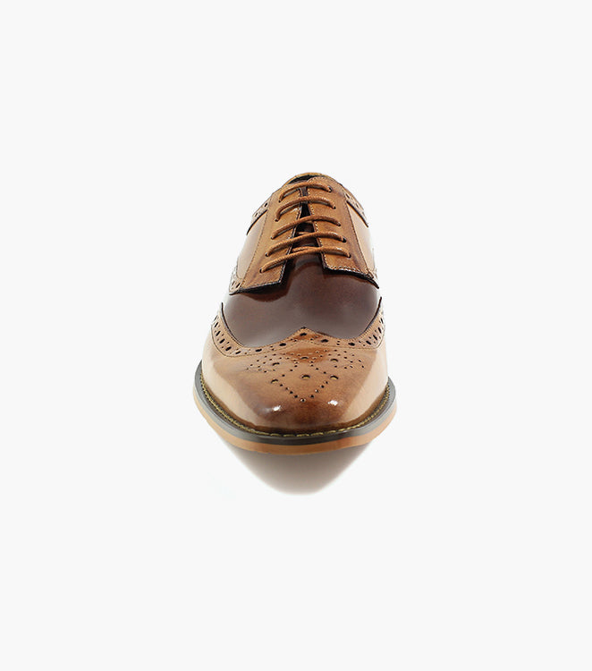 Stacy Adams Tinsley Wingtip Oxford Men’s Dress Shoes - Tan Multi