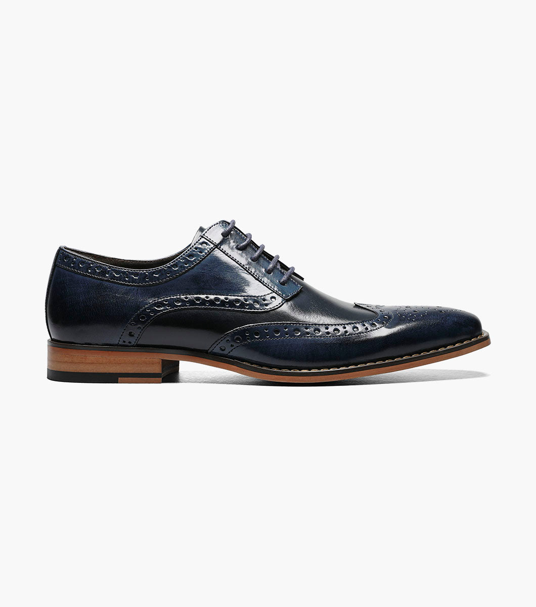 Stacy Adams Tinsley Wingtip Oxford Men’s Dress Shoes - Cobalt Multi