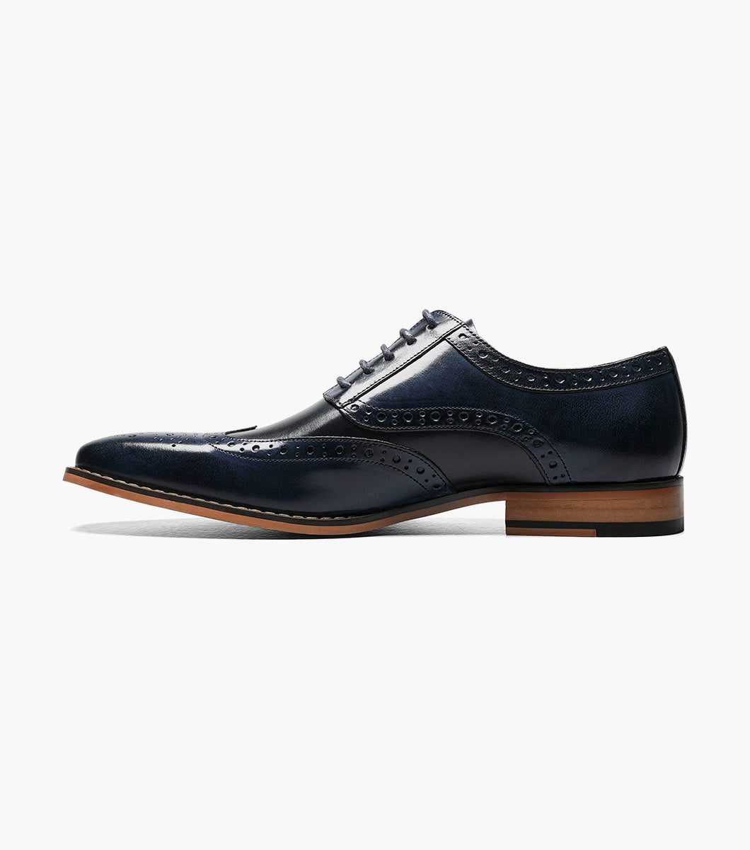 Stacy Adams Tinsley Wingtip Oxford Men’s Dress Shoes - Cobalt Multi