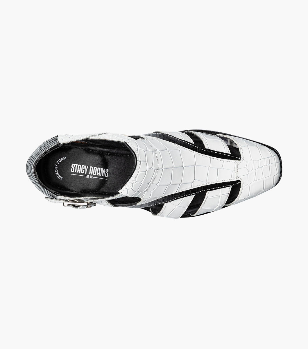 Stacy Adams Calandro City Sandal Sandals - Black w/White