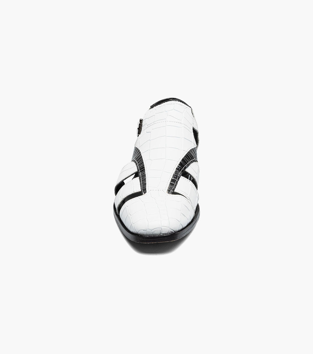 Stacy Adams Calandro City Sandal Sandals - Black w/White