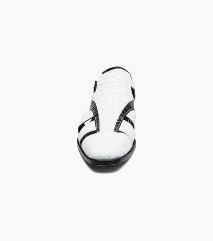 Stacy Adams Calandro City Sandal Sandals - Black w/White