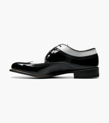 Stacy Adams Dayton Wingtip Oxford Men’s Dress Shoes - Black w/White