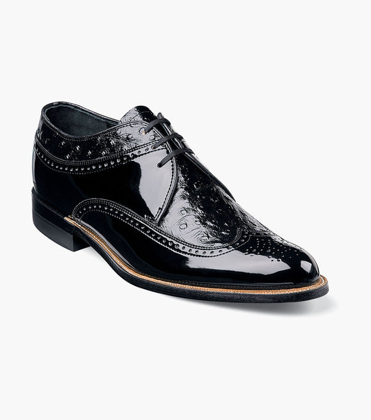 Stacy Adams Dayton Ostrich Wingtip Oxford Men’s Dress Shoes - Black