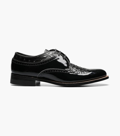 Stacy Adams Dayton Ostrich Wingtip Oxford Men’s Dress Shoes - Black