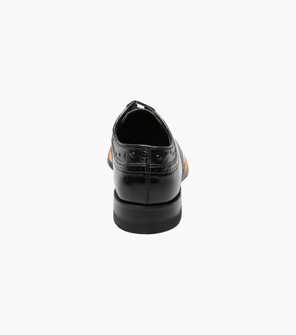 Stacy Adams Dayton Ostrich Wingtip Oxford Men’s Dress Shoes - Black