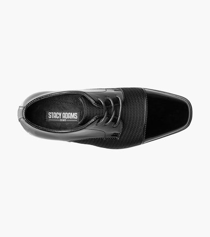 Stacy Adams Kids Pharaoh Cap Toe Oxford Kids Shoes - Black