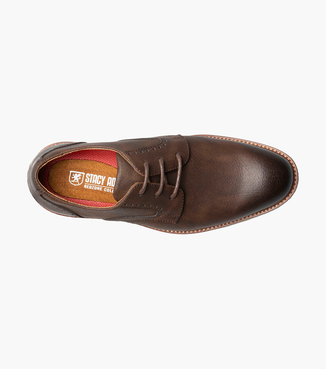 Stacy Adams Kids Wescott Plain Toe Oxford Kids Shoes - Brown CH