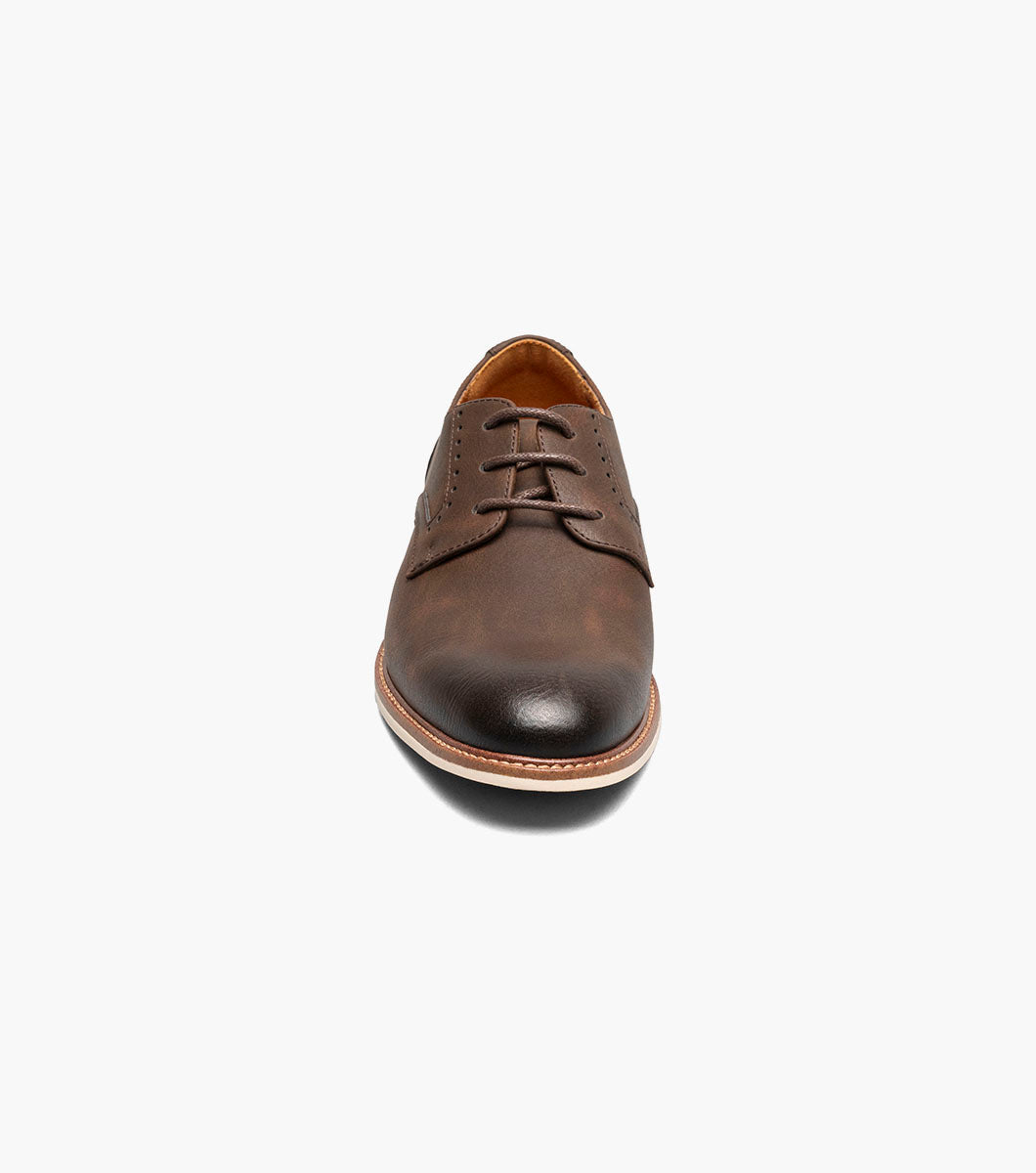 Stacy Adams Kids Wescott Plain Toe Oxford Kids Shoes - Brown CH
