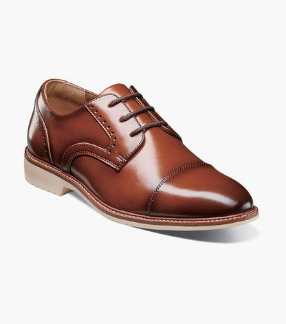 Stacy Adams Kids Wesbridge Cap Toe Oxford Kids Shoes - Cognac