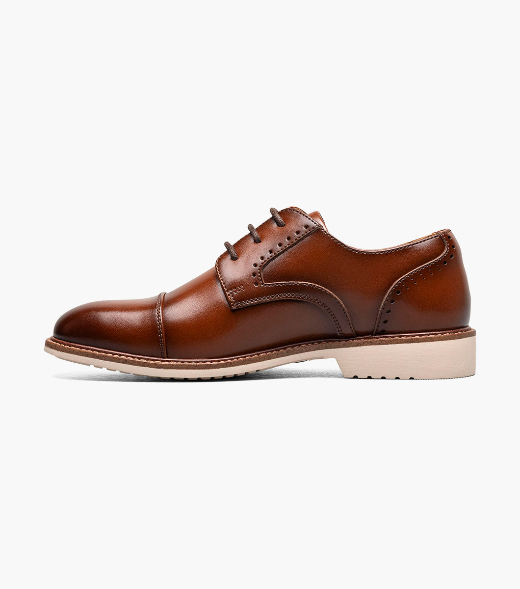 Stacy Adams Kids Wesbridge Cap Toe Oxford Kids Shoes - Cognac