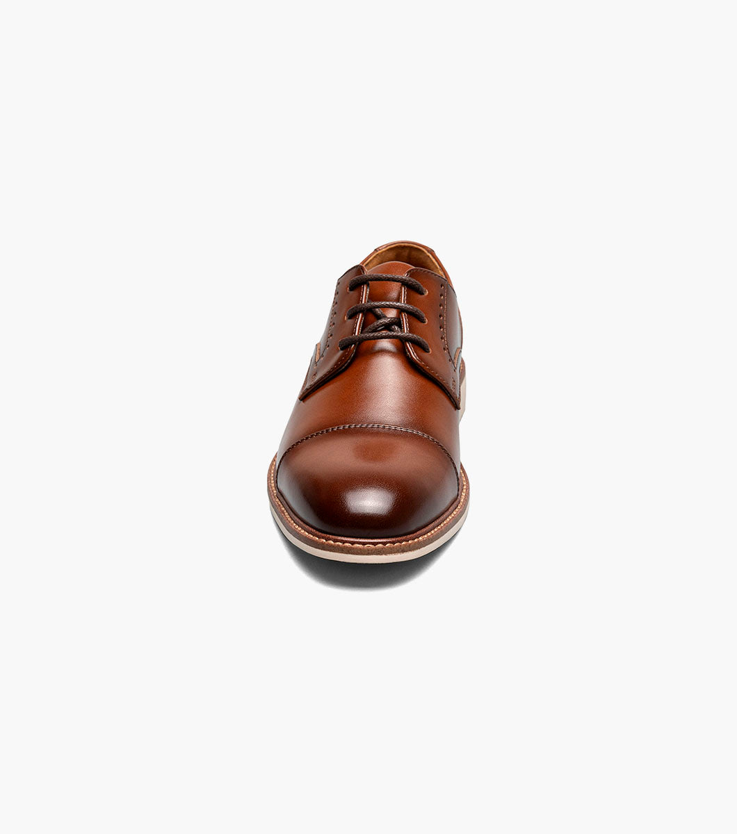 Stacy Adams Kids Wesbridge Cap Toe Oxford Kids Shoes - Cognac