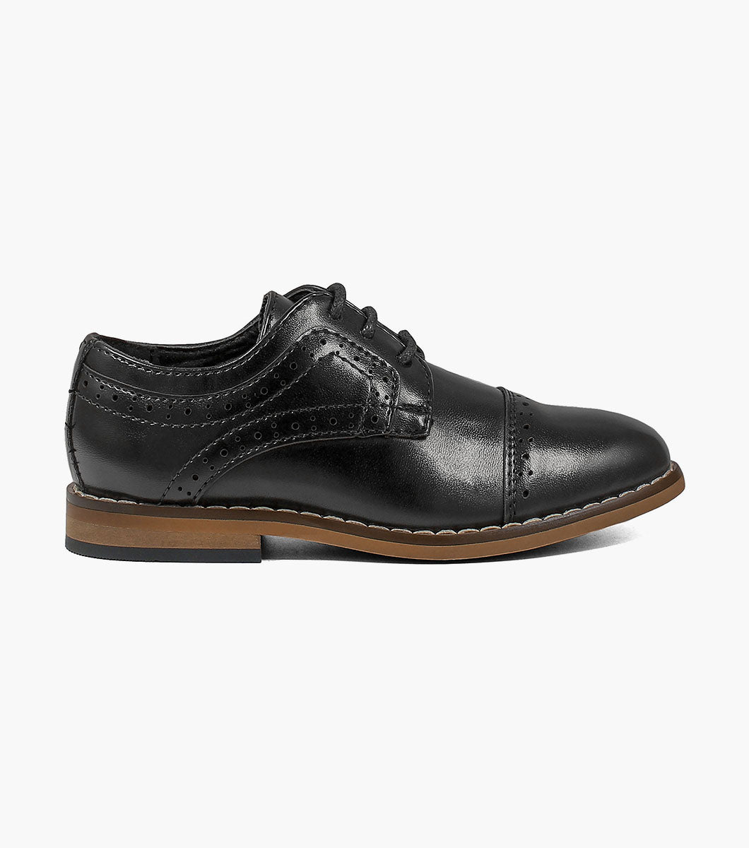 Stacy Adams Infants Dickinson Cap Toe Oxford Kids Shoes - Black