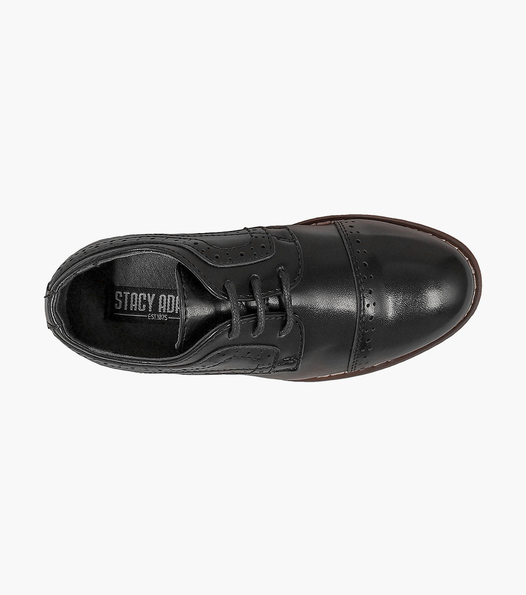 Stacy Adams Infants Dickinson Cap Toe Oxford Kids Shoes - Black