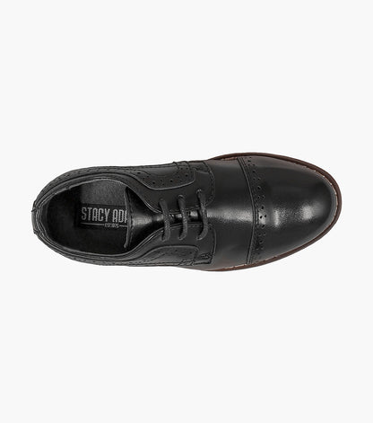 Stacy Adams Infants Dickinson Cap Toe Oxford Kids Shoes - Black
