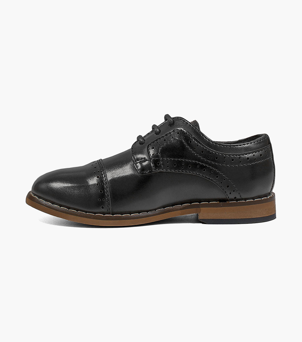 Stacy Adams Infants Dickinson Cap Toe Oxford Kids Shoes - Black