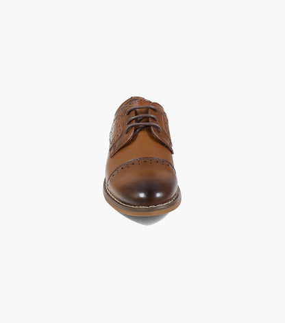 Stacy Adams Infants Dickinson Cap Toe Oxford Kids Shoes - Cognac