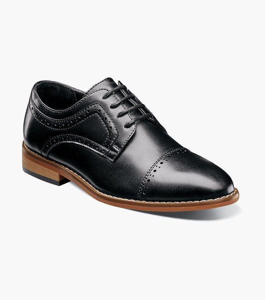 Stacy Adams Kids Dickinson Cap Toe Oxford Kids Shoes - Black