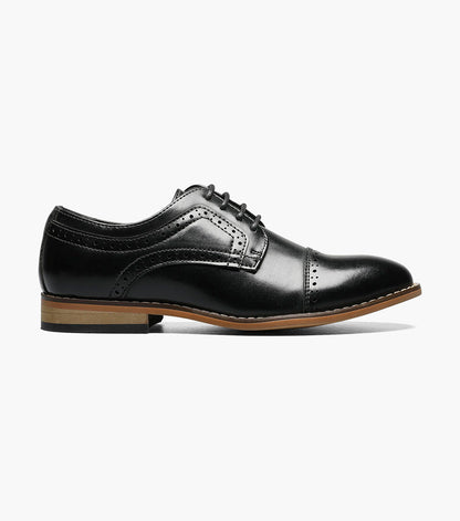 Stacy Adams Kids Dickinson Cap Toe Oxford Kids Shoes - Black