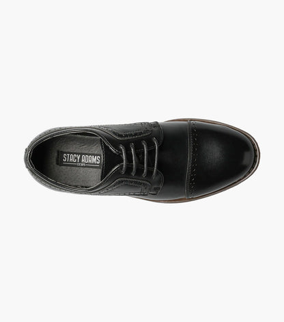 Stacy Adams Kids Dickinson Cap Toe Oxford Kids Shoes - Black