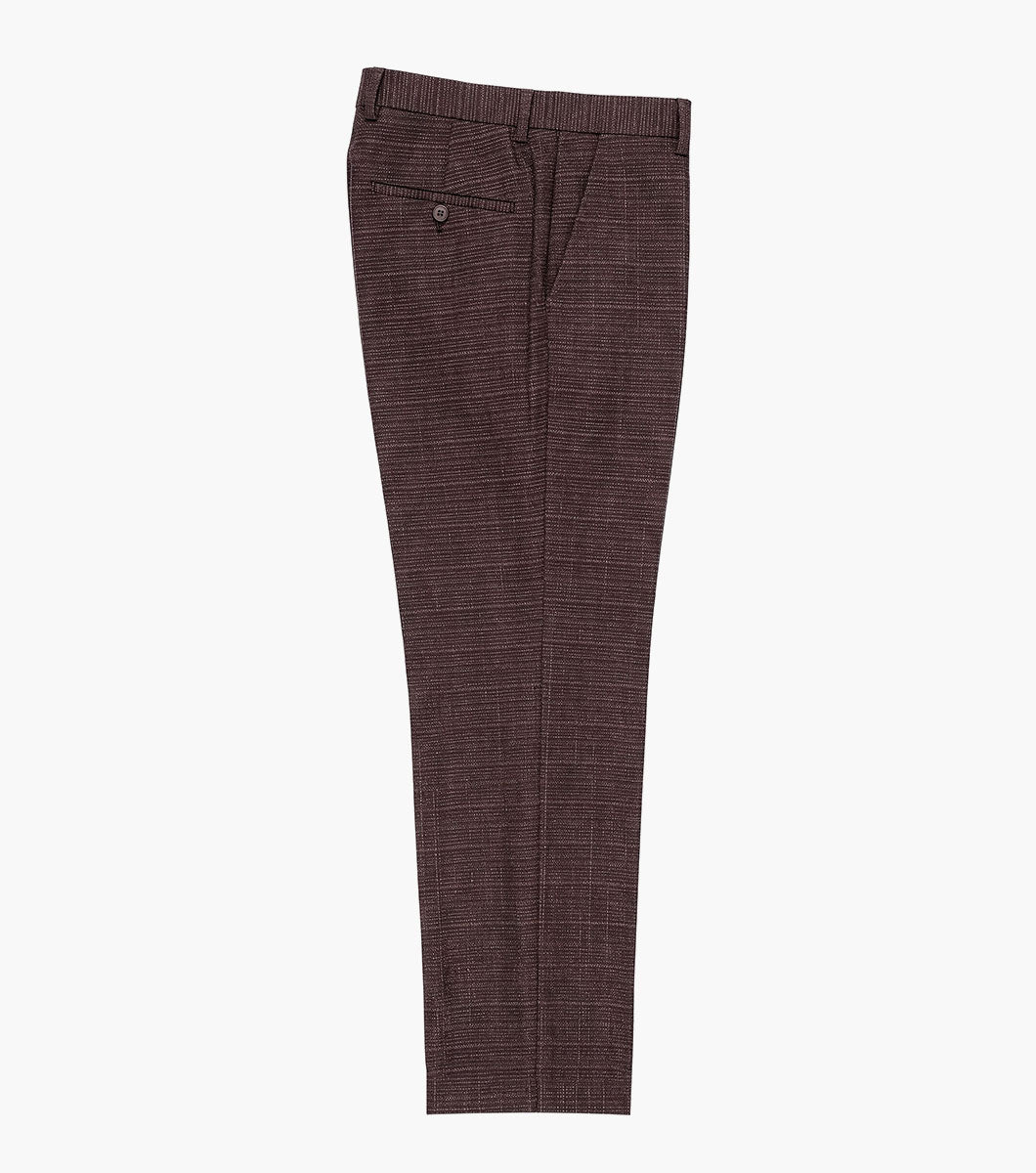 Stacy Adams Cagney 3 Piece Vested Suit Men’s Suits - Burgundy