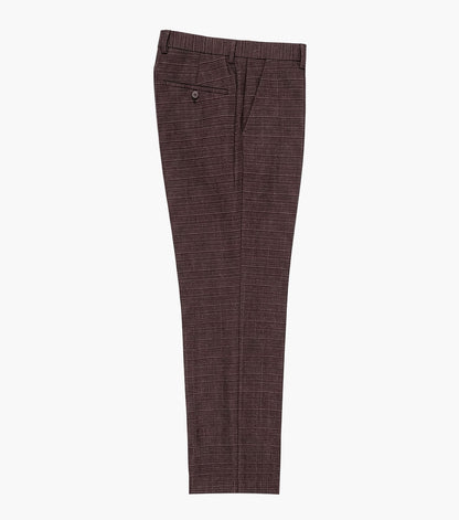 Stacy Adams Cagney 3 Piece Vested Suit Men’s Suits - Burgundy