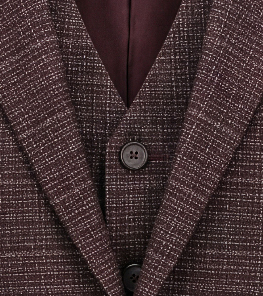 Stacy Adams Cagney 3 Piece Vested Suit Men’s Suits - Burgundy