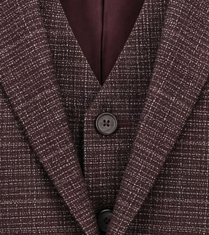 Stacy Adams Cagney 3 Piece Vested Suit Men’s Suits - Burgundy