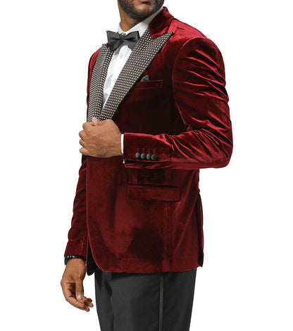 Stacy Adams Caan Suit Jacket Men’s Suits - Burgundy
