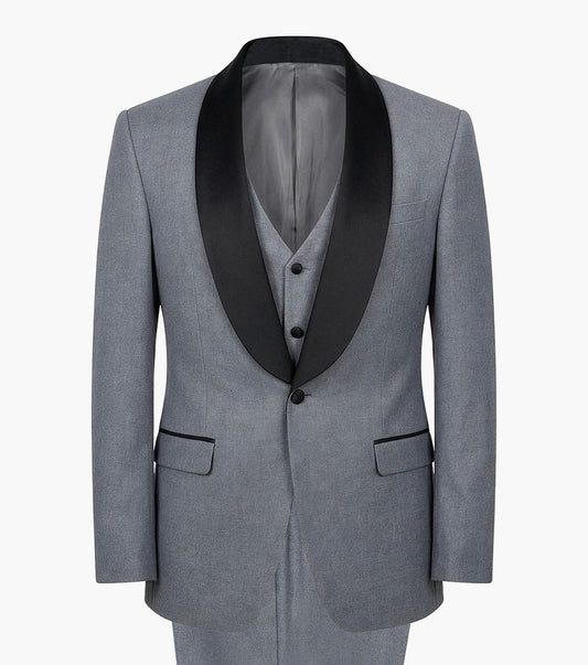 Stacy Adams Calloway 3 Piece Vested Tux Men’s Suits - Gray