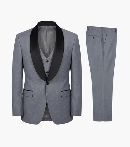 Stacy Adams Calloway 3 Piece Vested Tux Men’s Suits - Gray