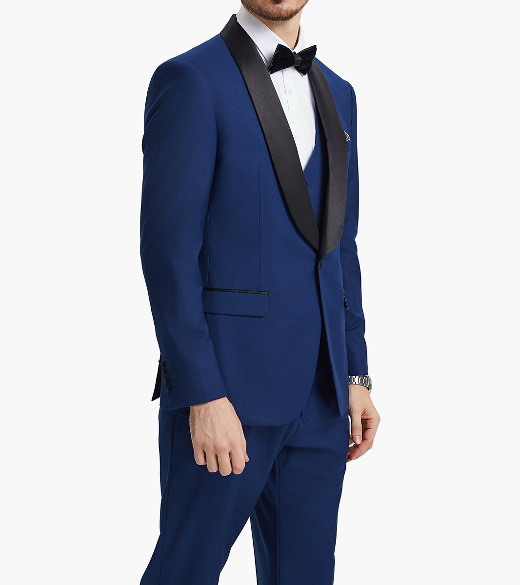 Stacy Adams Calloway 3 Piece Vested Tux Men’s Suits - Indigo