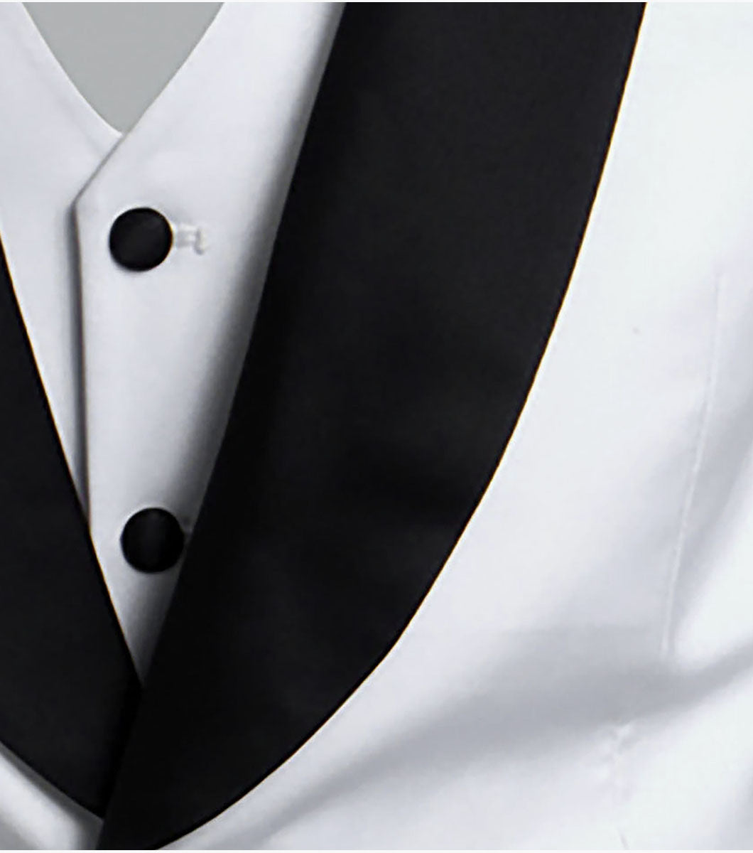 Stacy Adams Calloway 3 Piece Vested Tux Men’s Suits - White